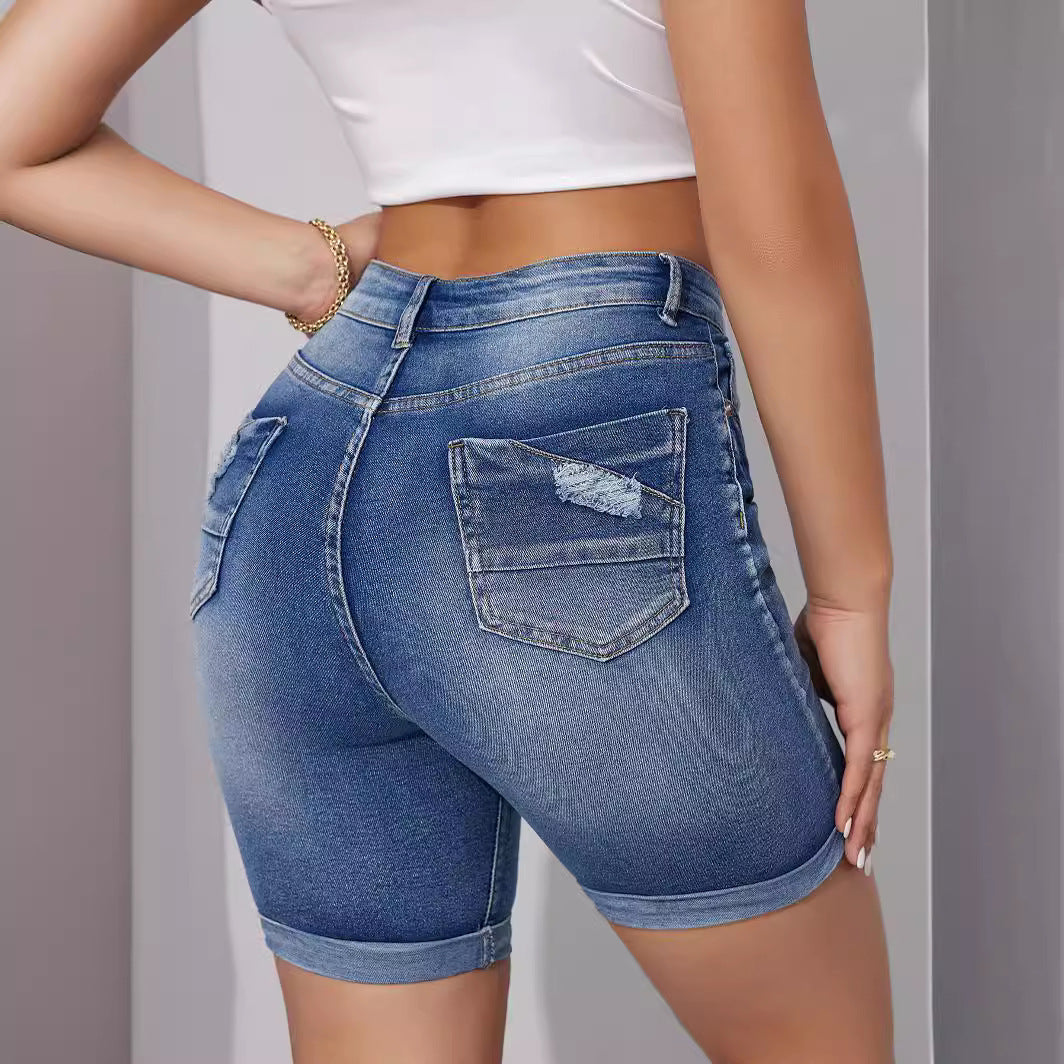 Women's Fashionable High Waist Denim For Pants