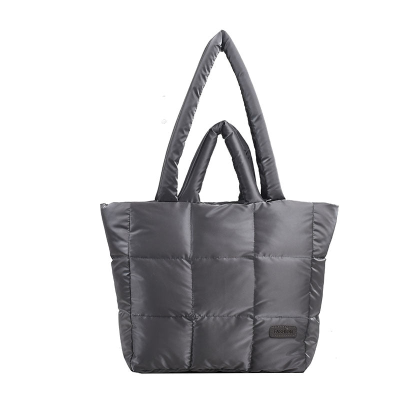 Women's Down Simple Astronaut Solid Color Soft Bags