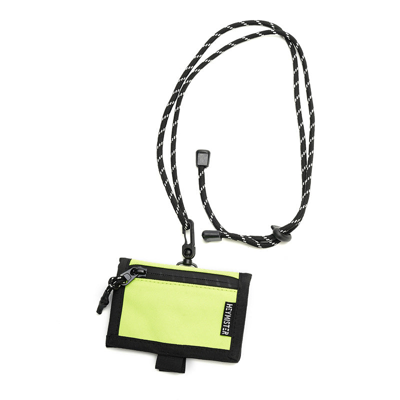 Street Fashion Halter Woven Color Matching Card Holder