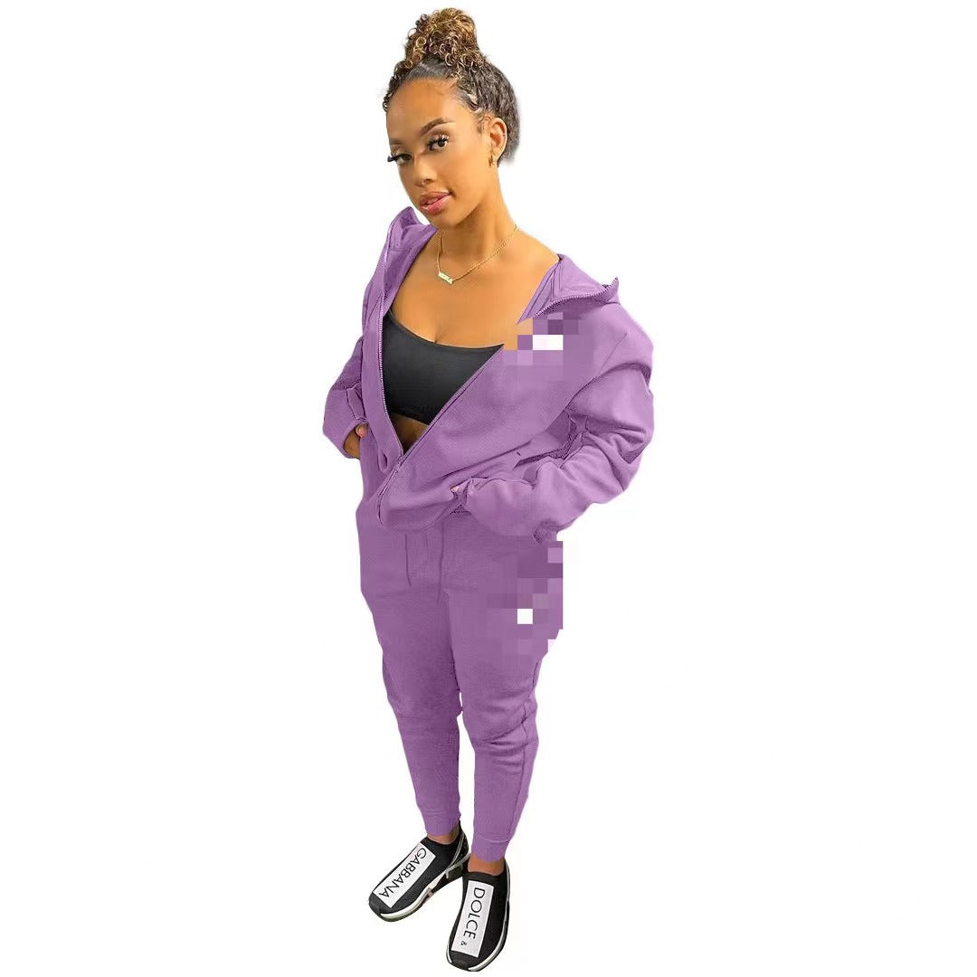 Women's Sportswear Slim Fit Fashion Casual Two-piece Suits