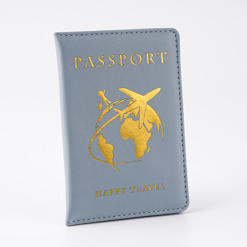 Aircraft Global Creative Gilding Passport Cover Card Holder