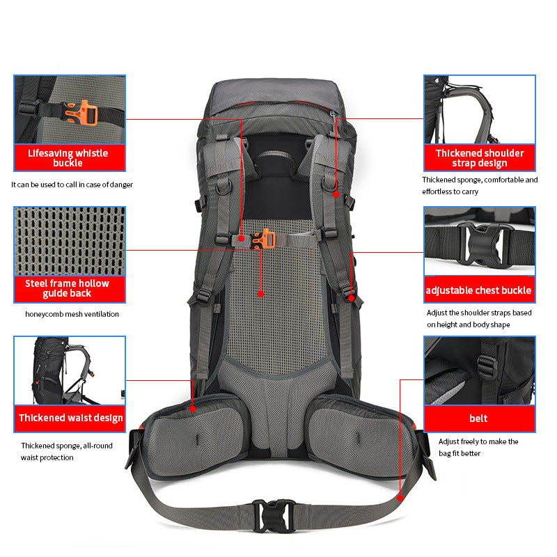 Durable Unisex Large Capacity Light Walking Mountaineering Backpacks