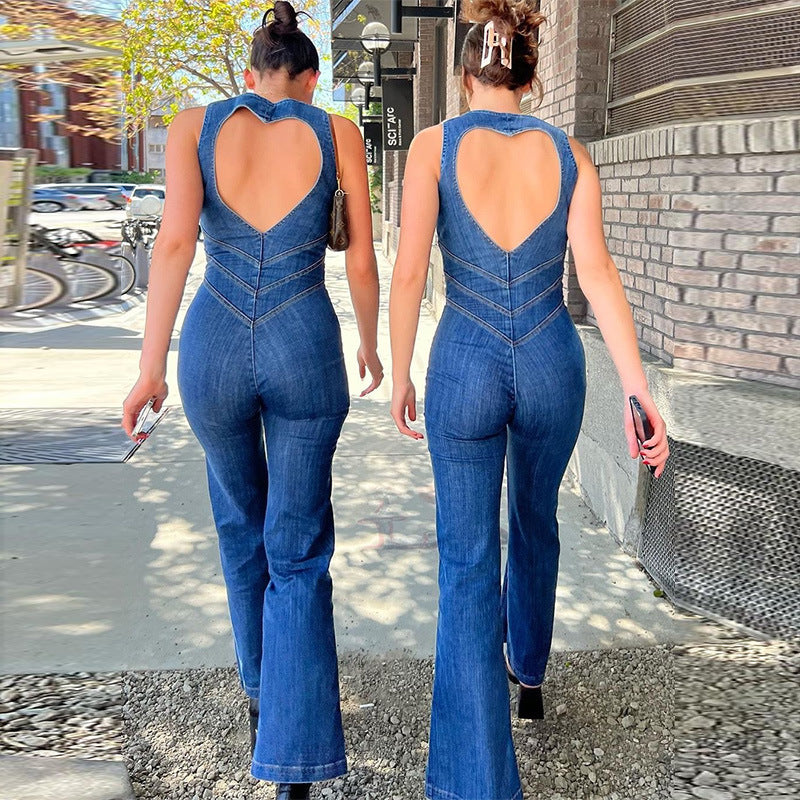 Women's Slimming Fashionable Street Graphy Retro Style High Waist Pants