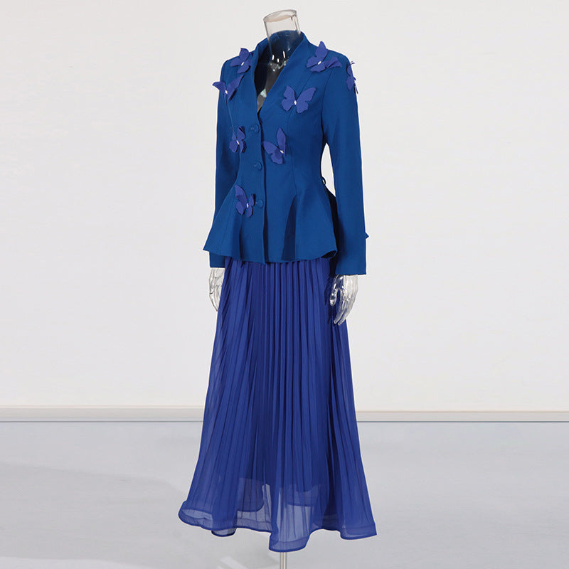 Women's Style Temperament Autumn Elegant Retro Patchwork Fashion Casual Suit