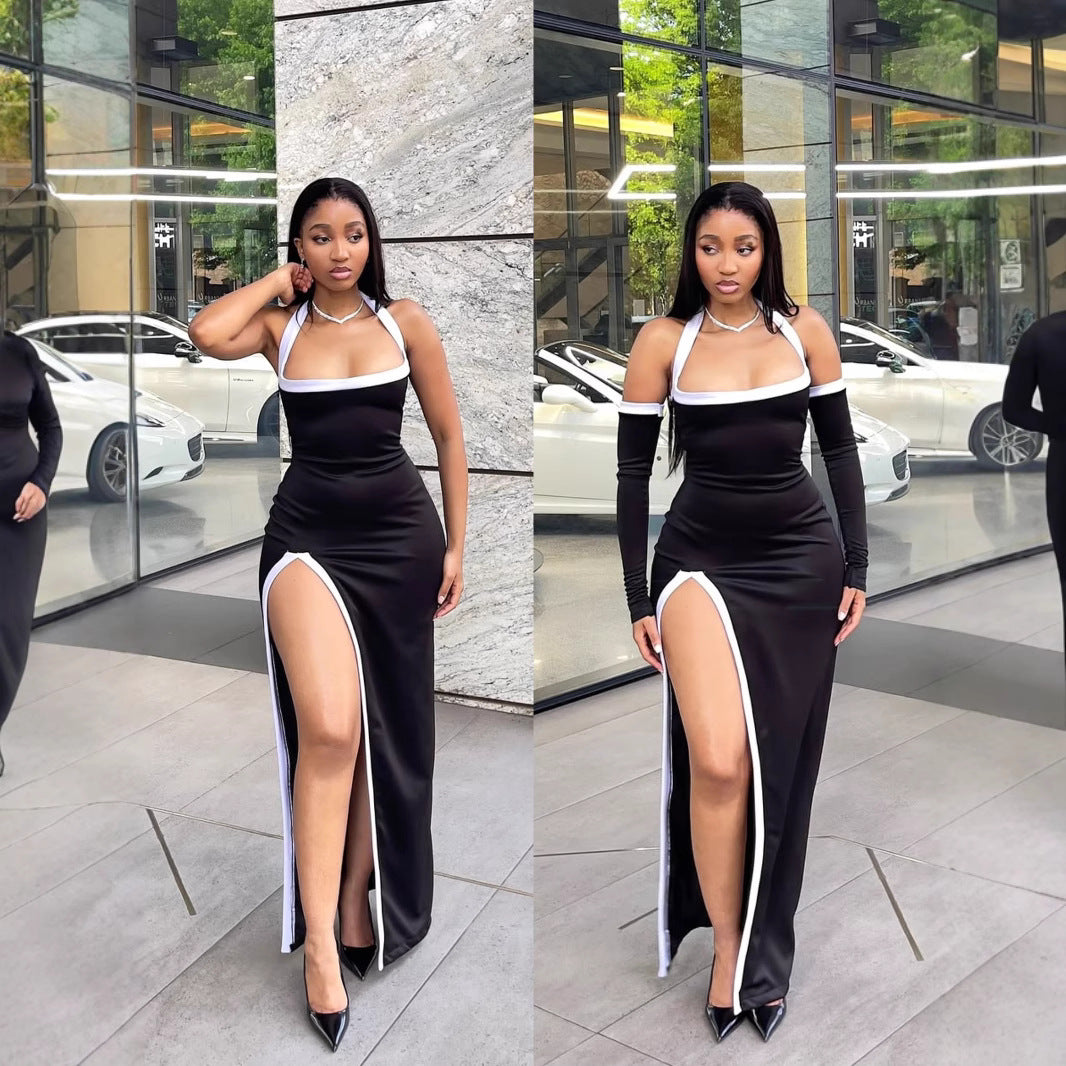 Summer Fashion White Cut-out High Slit Dress