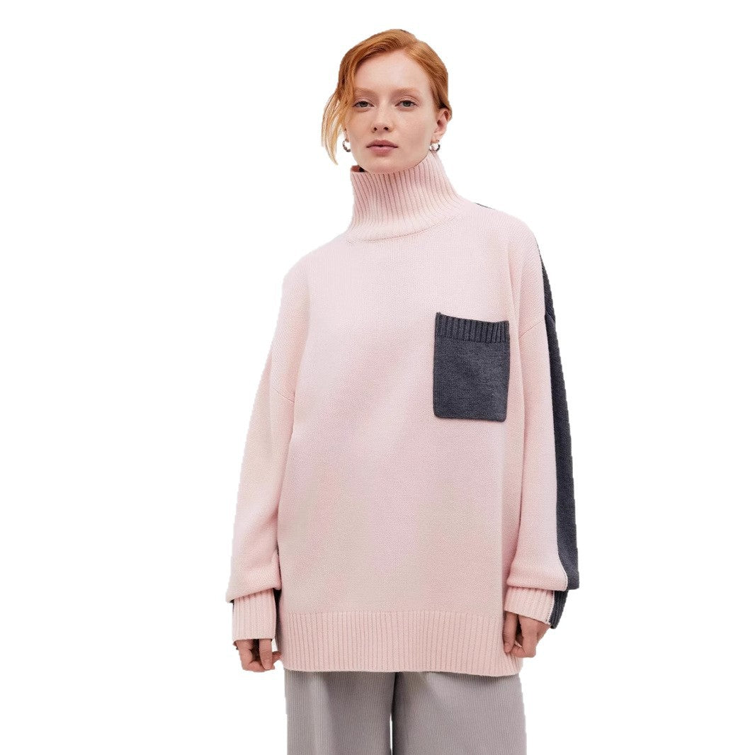 Women's New Knitted Loose Turtleneck Russian Sweaters