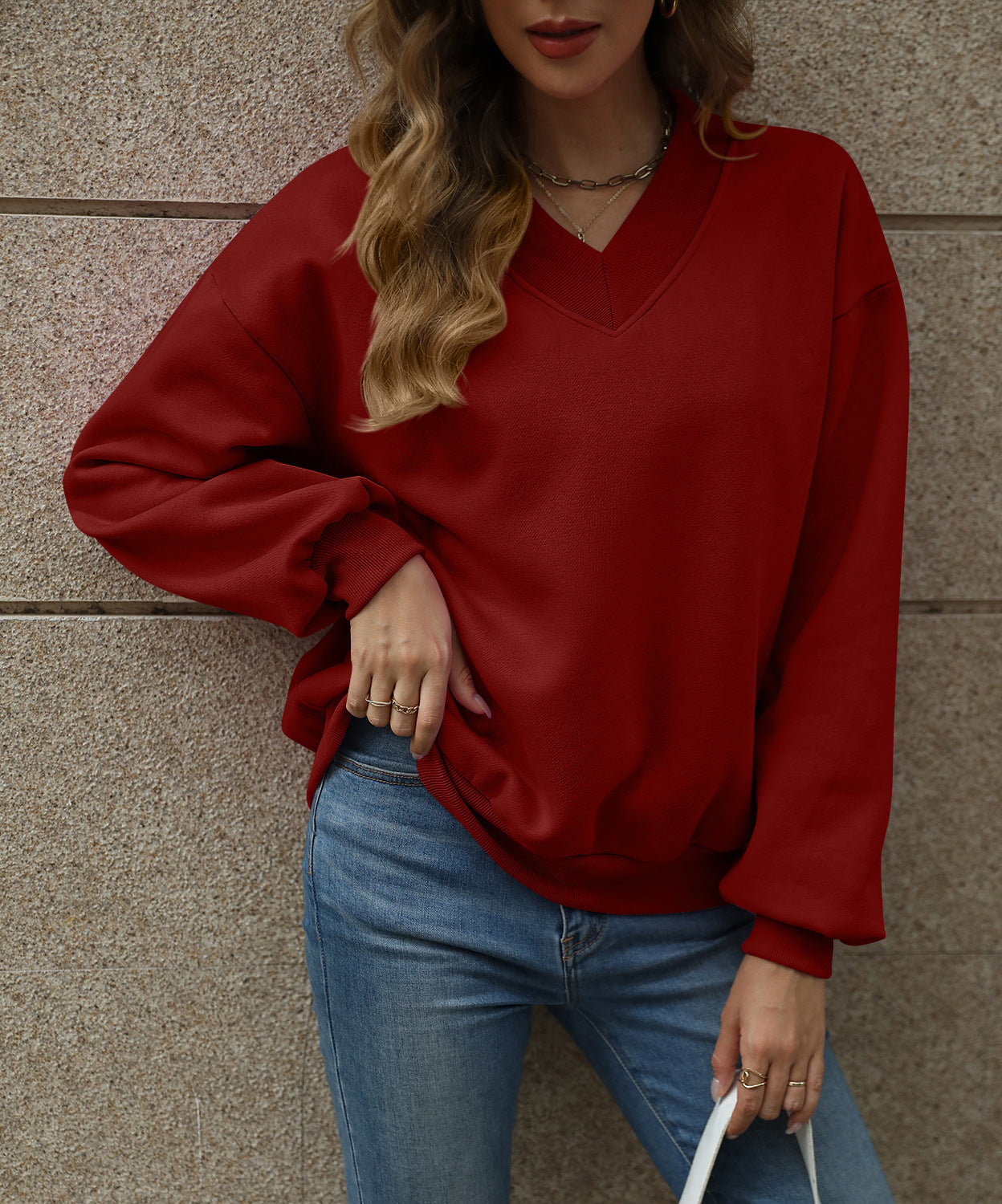 Unique Women's Veet Padded Loose Hoodie Women's Sweater, Sweater