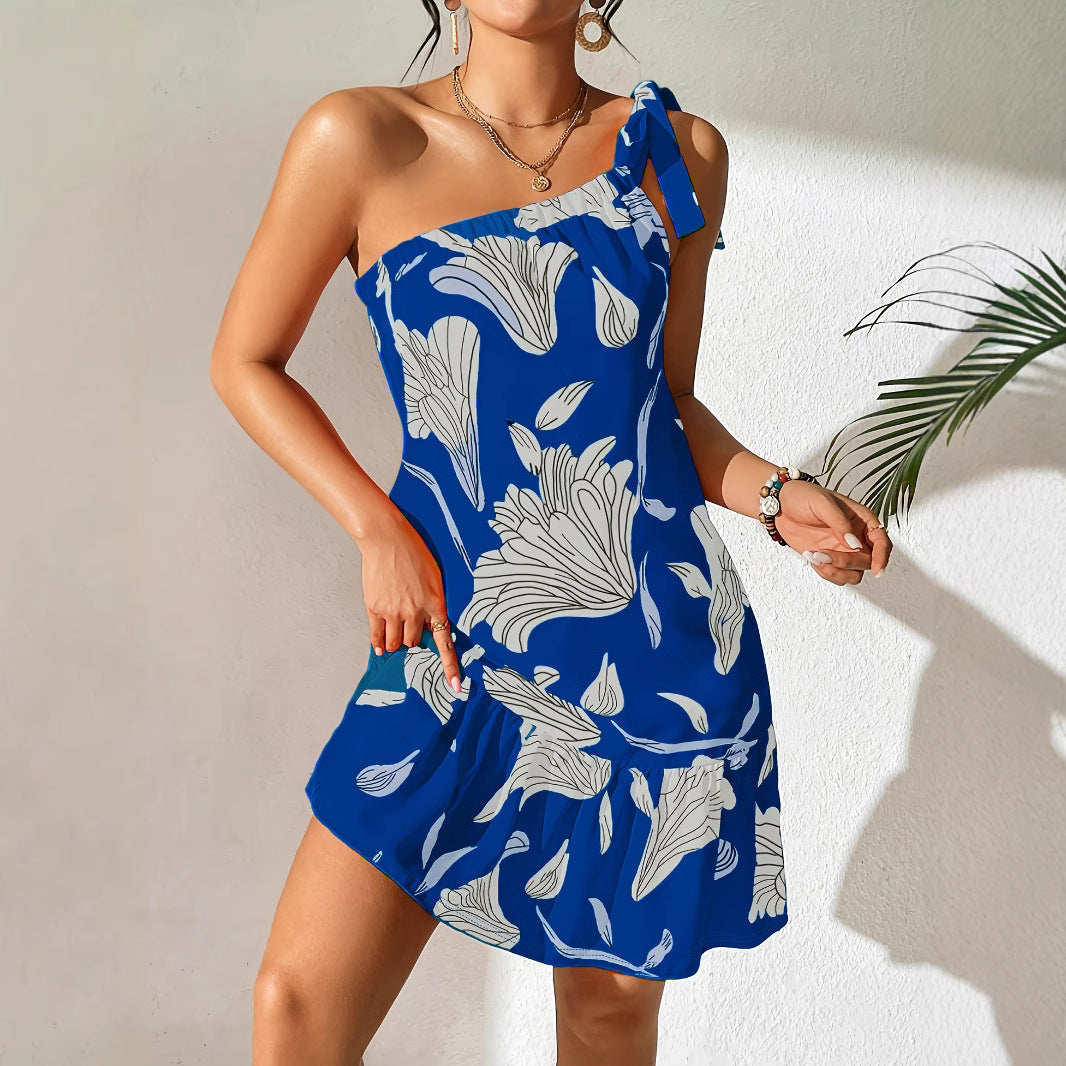 Women's Floral Elegant Summer Beach Midi Dress