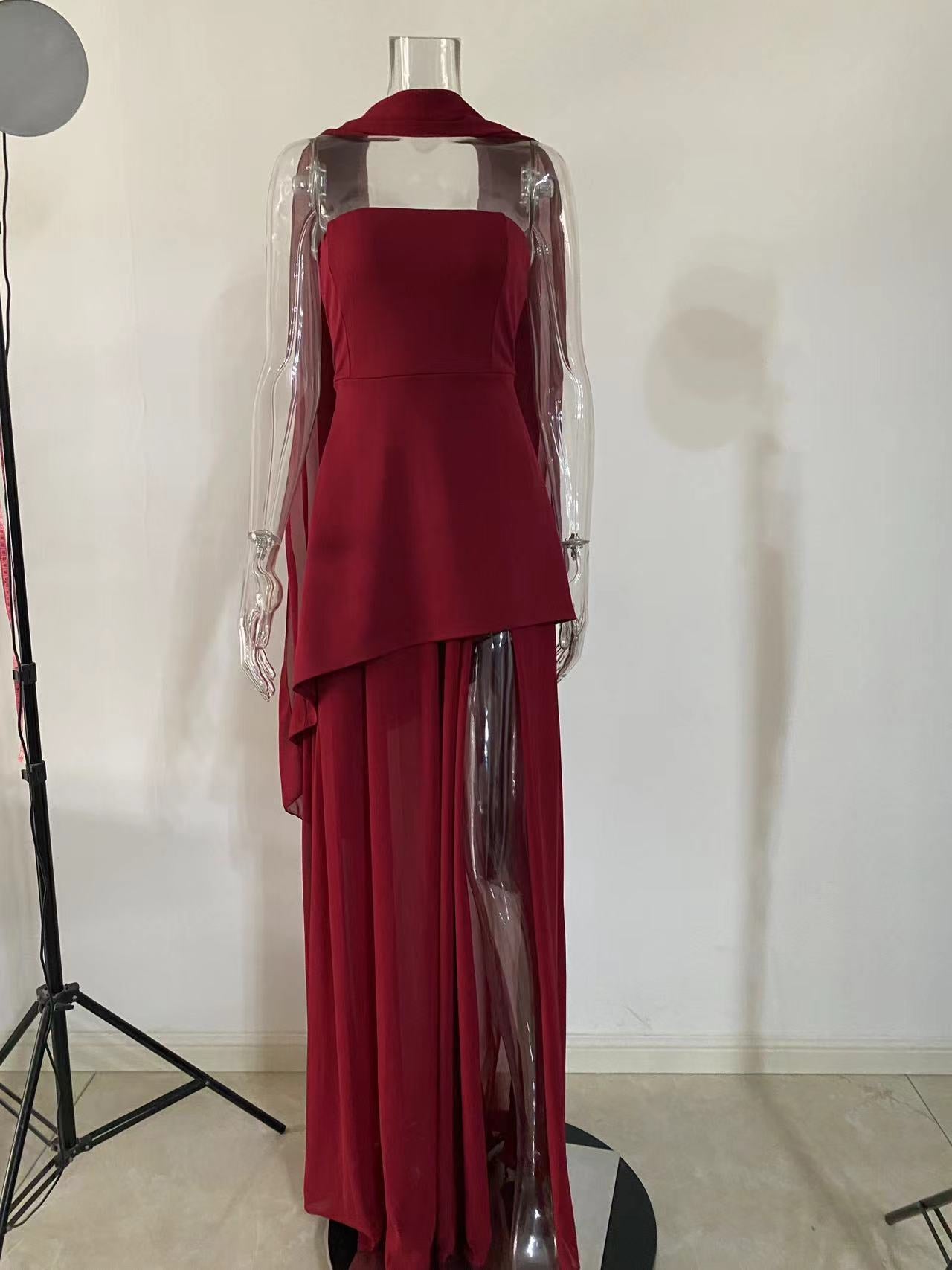 Tube Solid Color Long Dress With Dresses