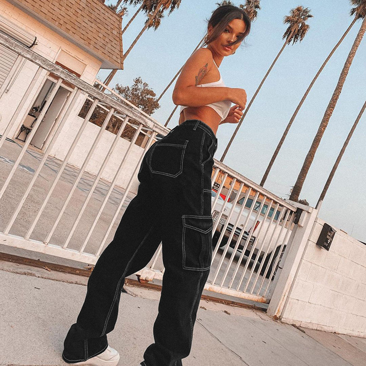 Women's Denim Design Personality Work Clothes Trousers Women's Jeans