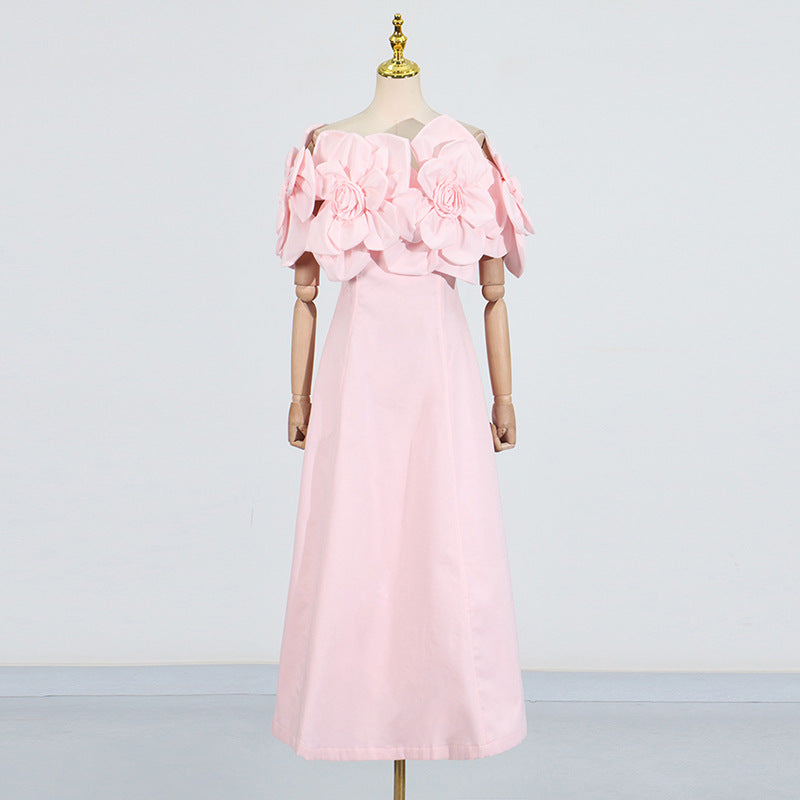 Women's Summer Fashion Flower Stitching High-grade Dress Dresses