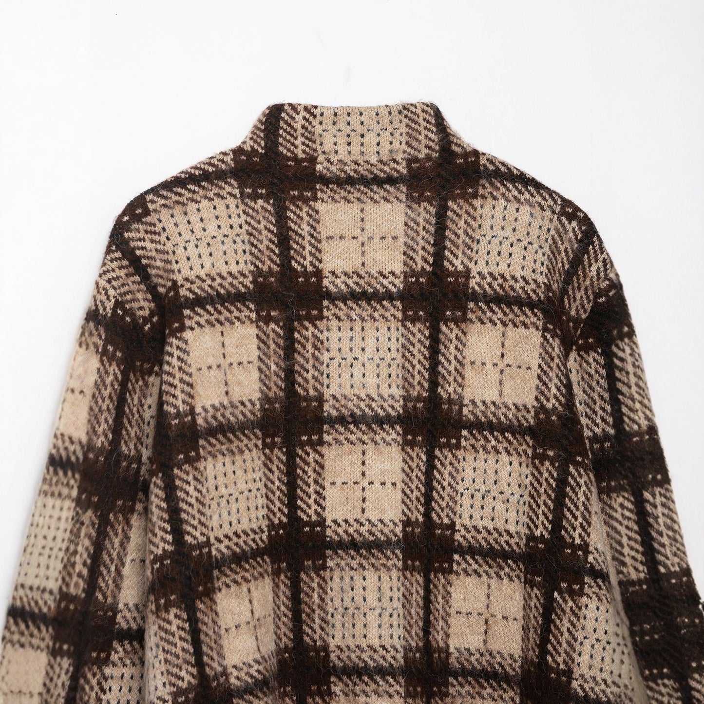 Graceful Classy Stylish Autumn Brushed Plaid Sweaters