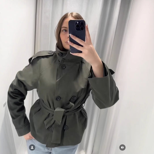 Women's Beautiful Fashion Casual Double-breasted Trench Coats