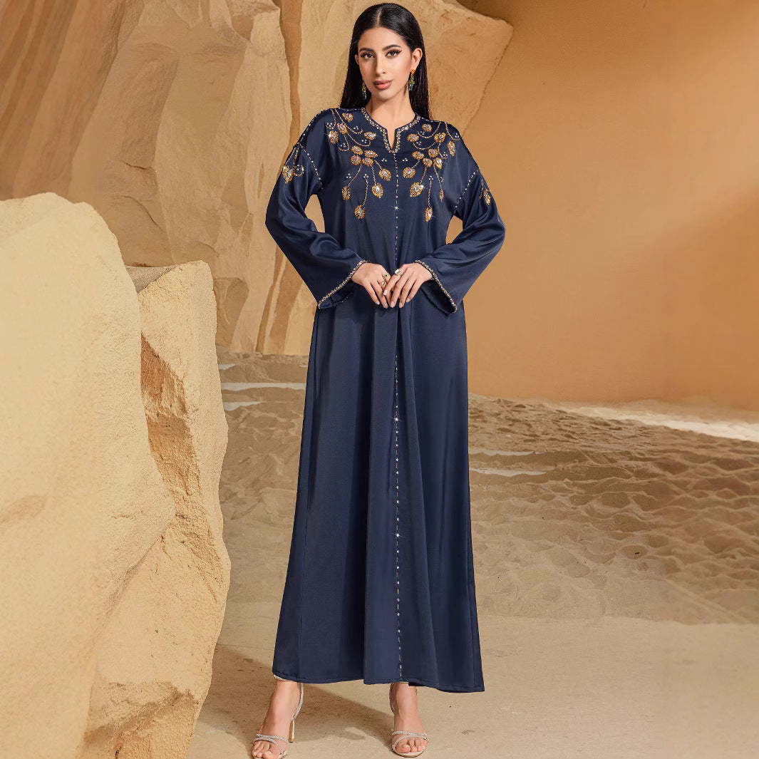Dark Blue Saudi Arabia Diamond Dress Dresses
