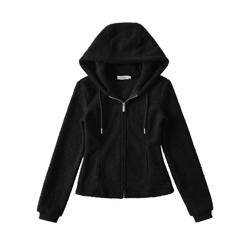 Women's Cool Double-sided Teddy Particle Slim Fit Slimming Waist Jackets