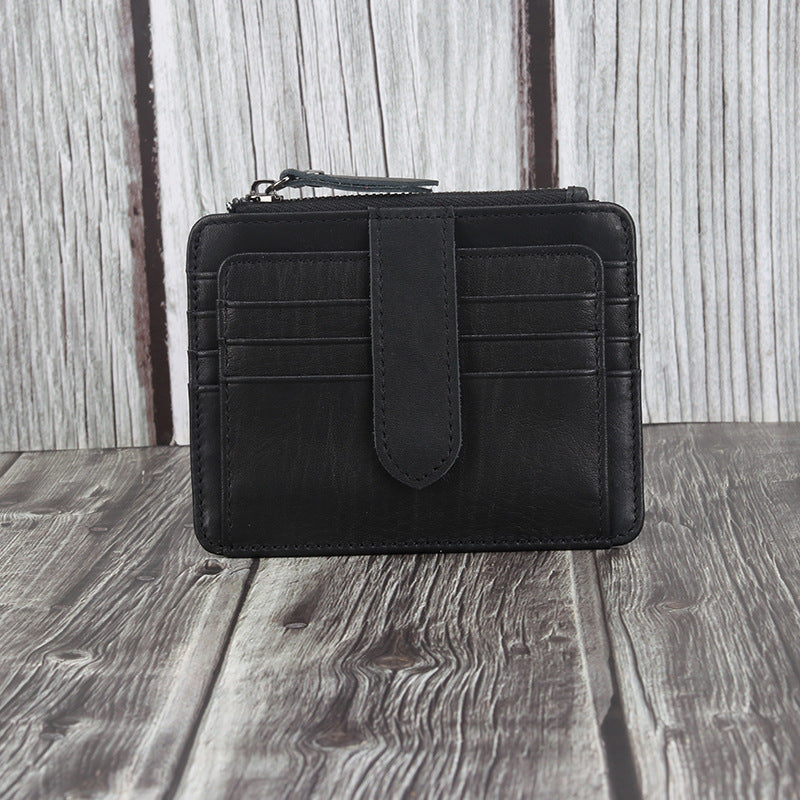 Women's Layer Cowhide Genuine Leather Change Mini Card Holder