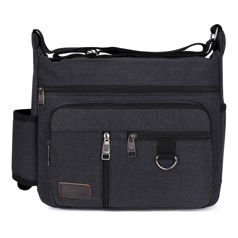 Men's Large Storage Device Canvas Horizontal Men's Shoulder Bags