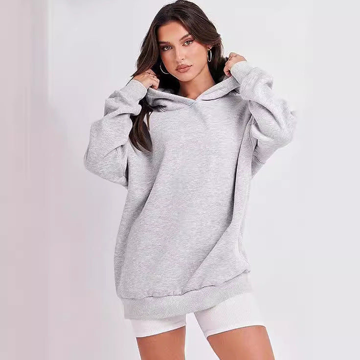 Women's Loose Hooded Sports Leisure Long Sleeve Women's Sweater, Sweater