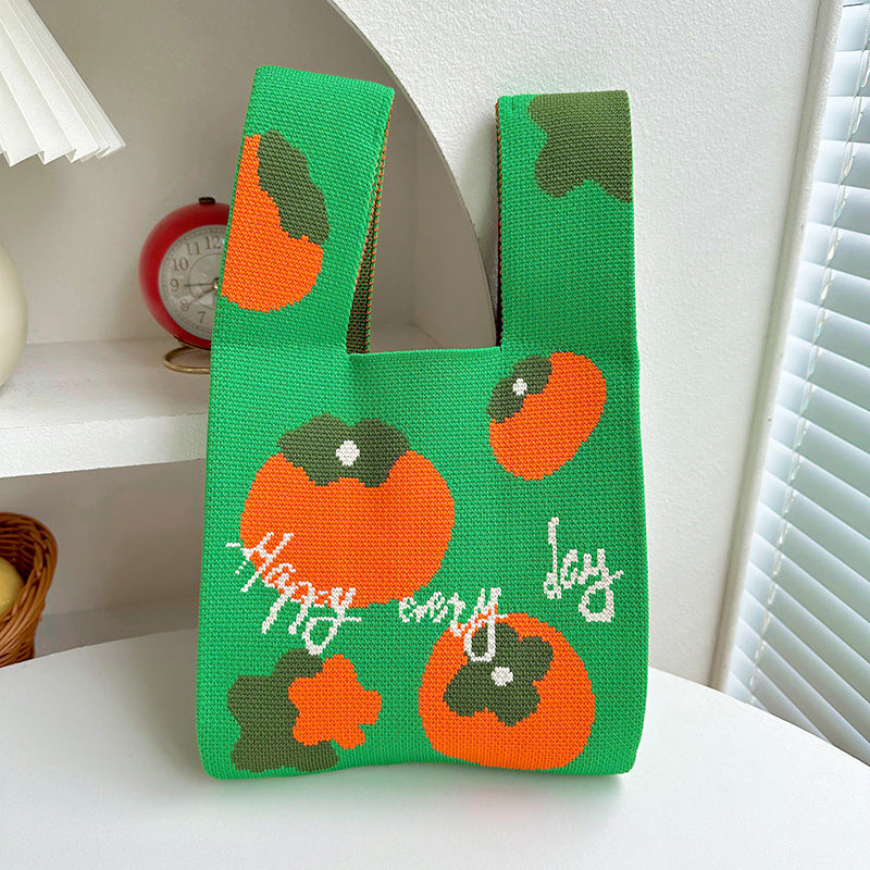 Women's Happy Knitted Fashion Trendy Large Capacity Handbags