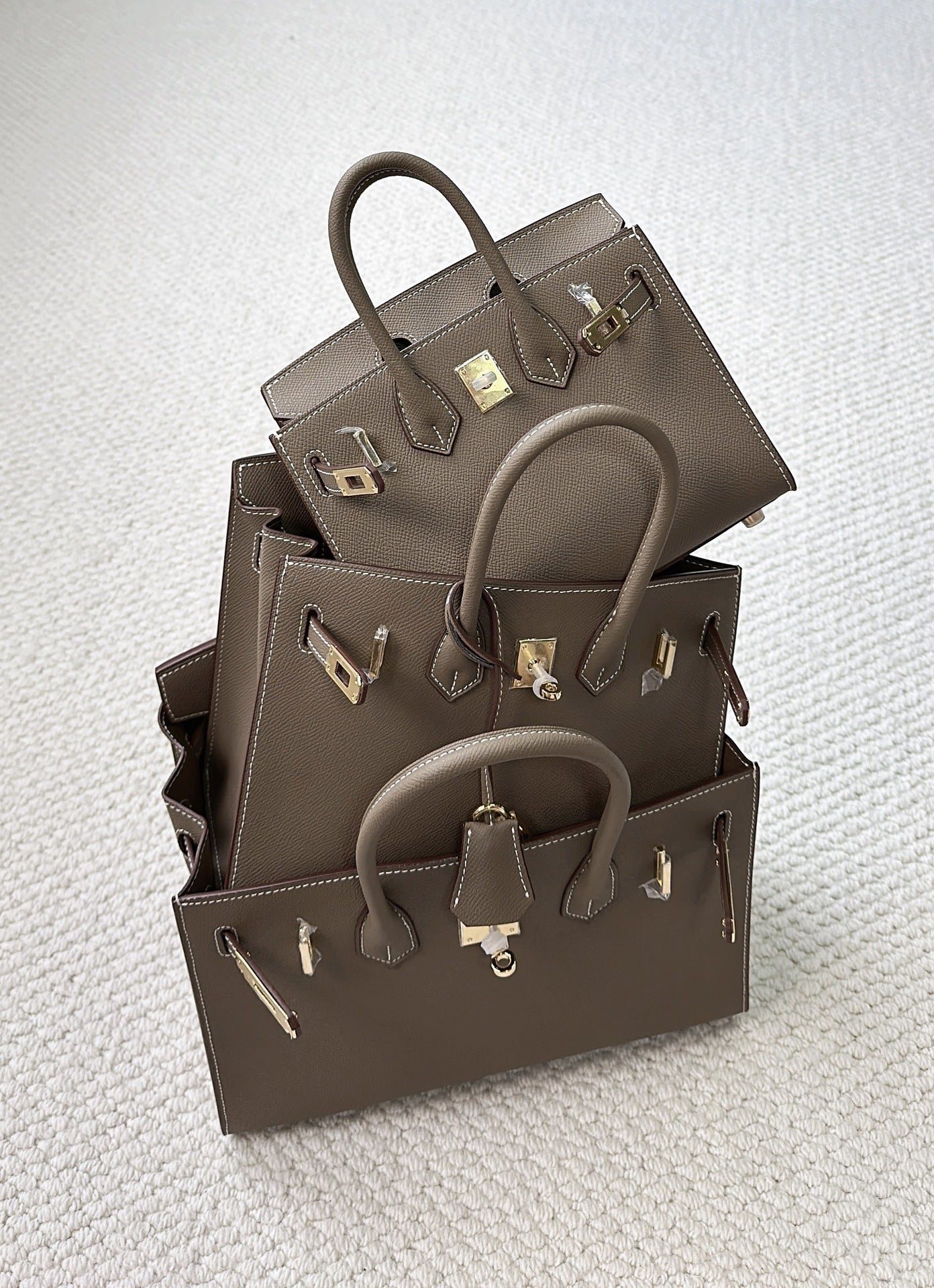 Women's High-grade Genuine Leather Outside Seam Palm Handbags