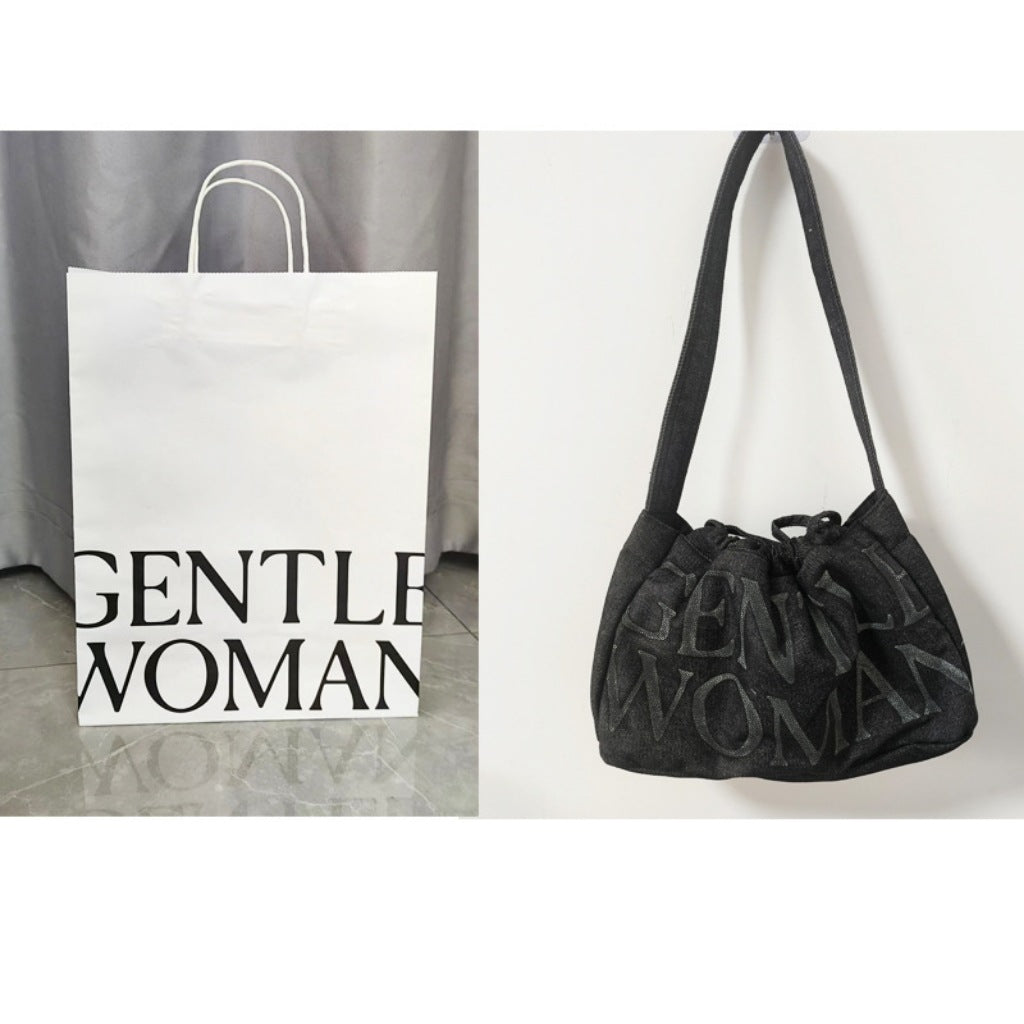 Women's Thailand Denim Leisure Shopping Large Capacity Tote Bags