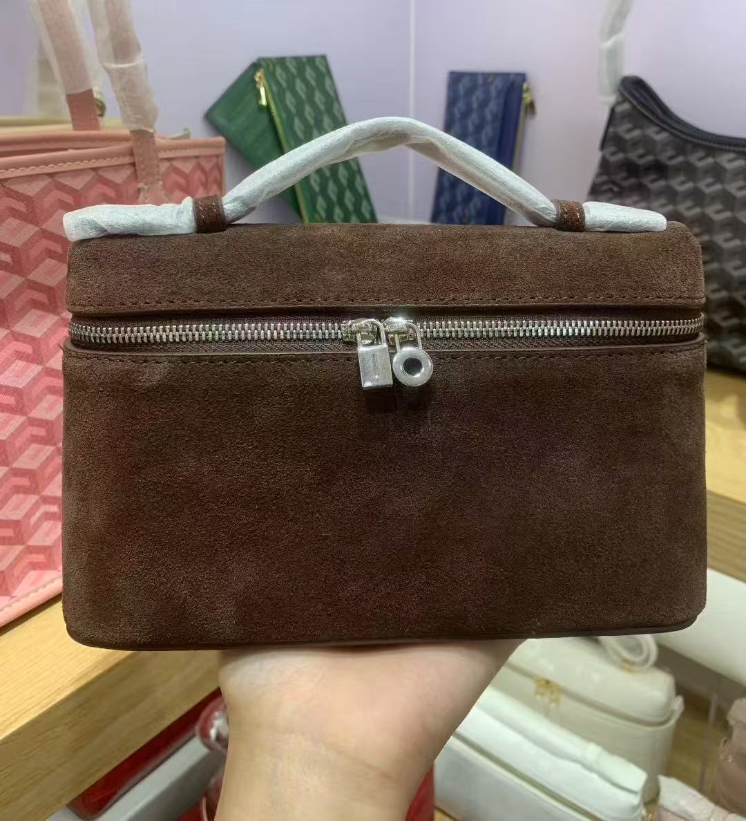 Comfortable Versatile Frosted Suede Lunch Box Crossbody Bags