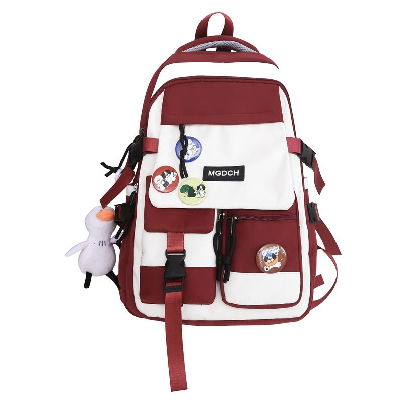 Men's High Junior College Large Capacity Primary Camp Middle School Students' Schoolbags