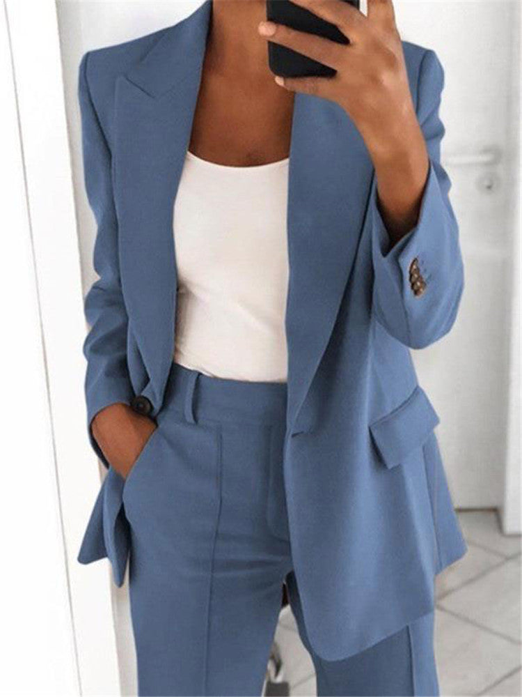 Women's Autumn Fashion Polo Collar Graceful Small Suit