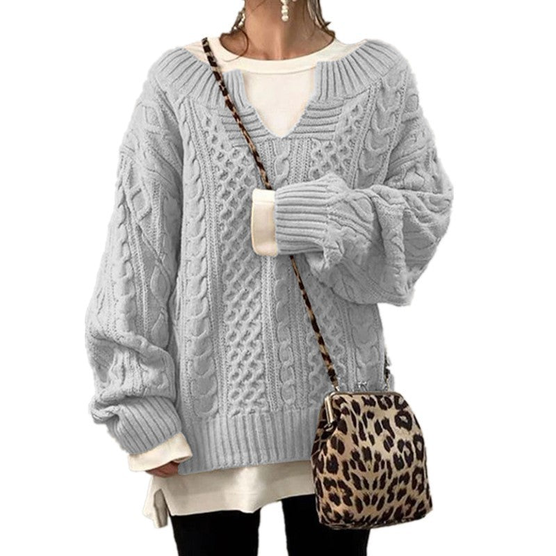 Trendy Innovative Popular Hemp Pattern Casual Sweaters