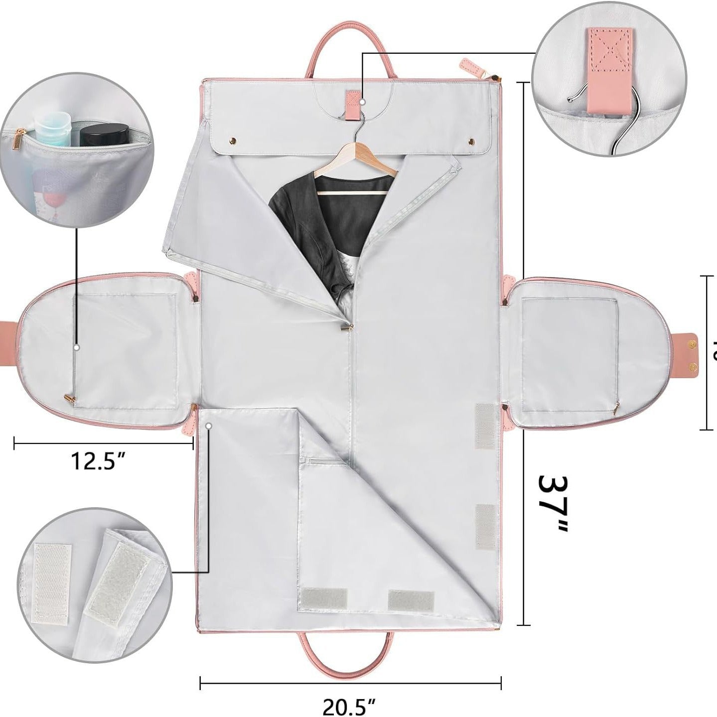 Women's Source Convenient Portable Garment Large Leather Luggage