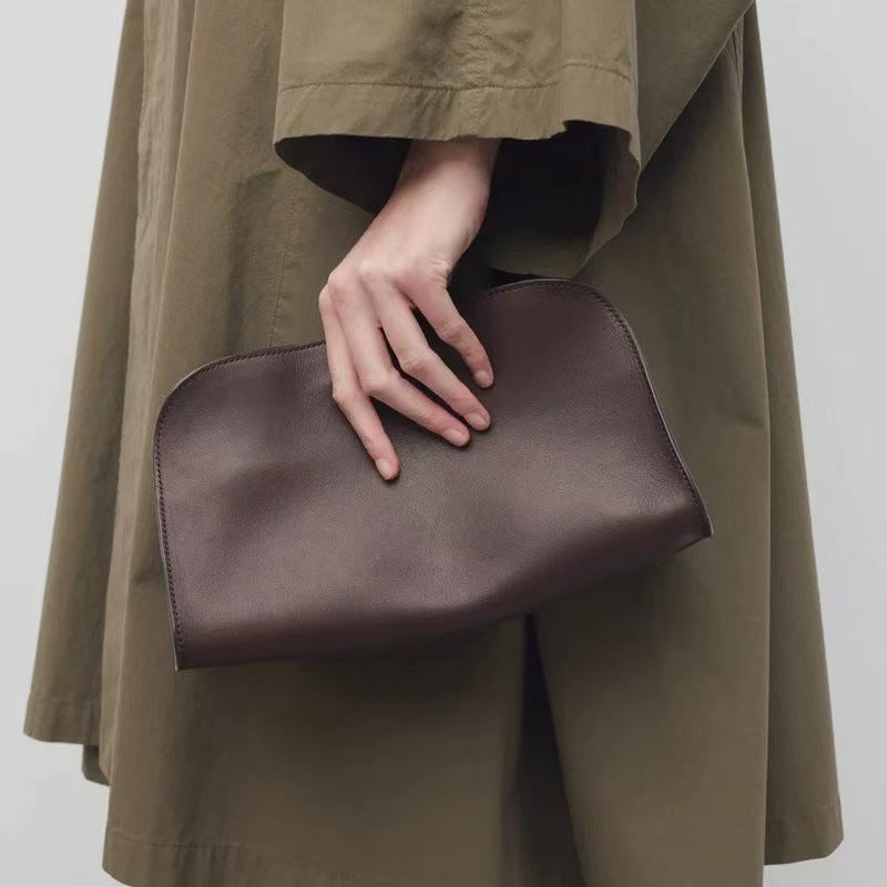 Women's Imported Cowhide Clutch Commuter Large Handbags