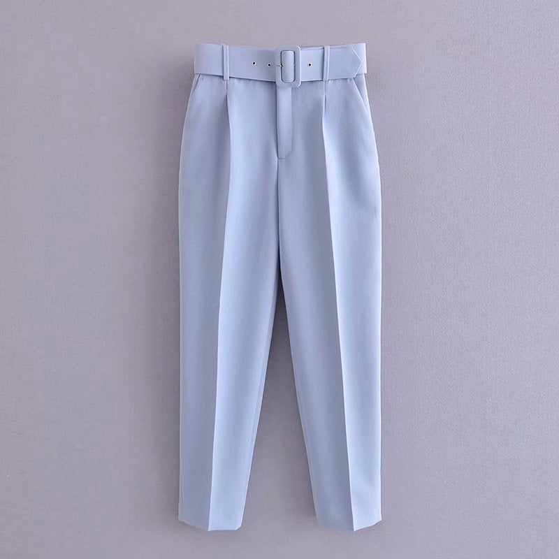 Women's Spring Pleated Harem Casual Solid Color Pants