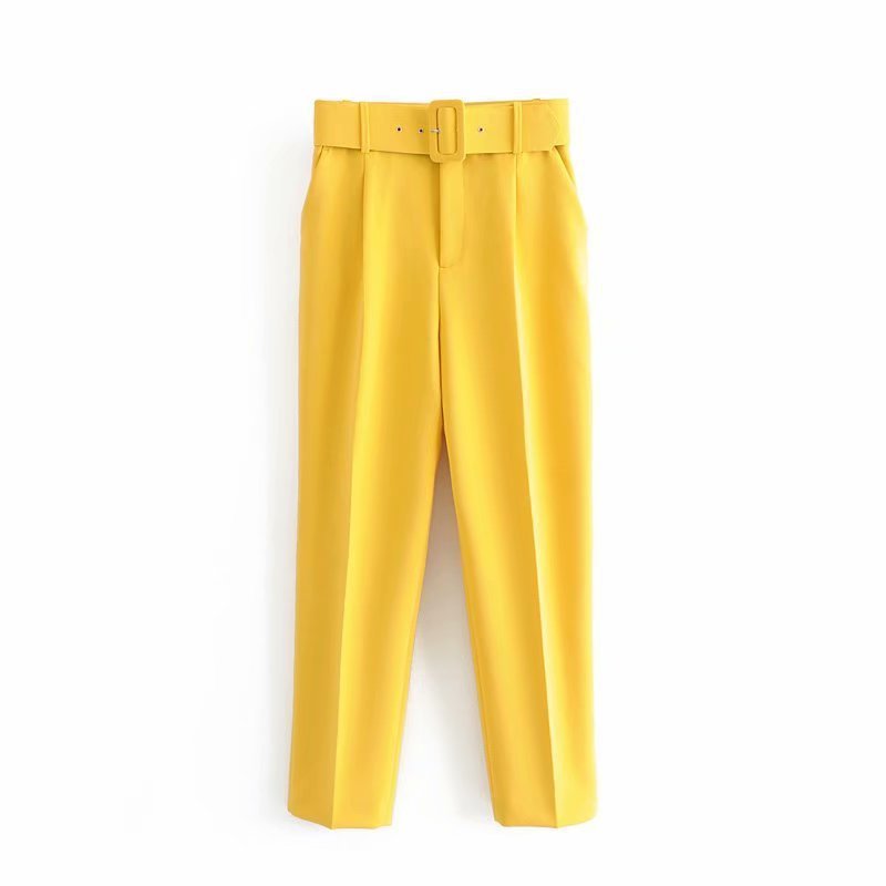 Women's Spring Pleated Harem Casual Solid Color Pants