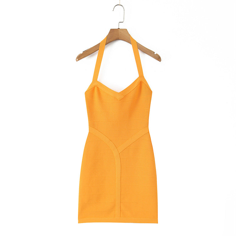 Women's Spring Design Sense Minority Halter French Dresses