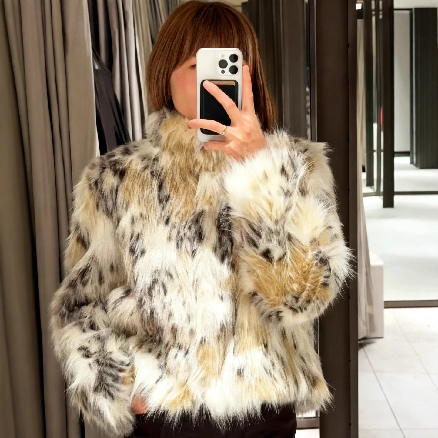 Women's Fashion Artificial Fur Dyed Furry Coats