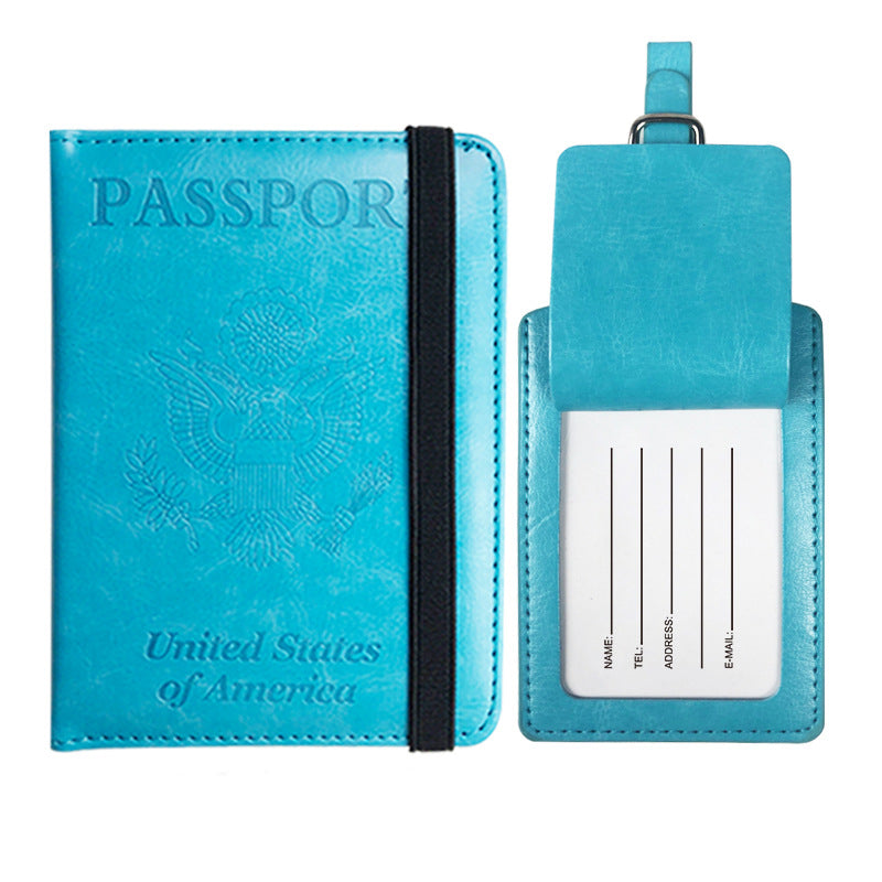 Pattern Voltage Transformer Leather Strap Passport Protection Usd Id Package