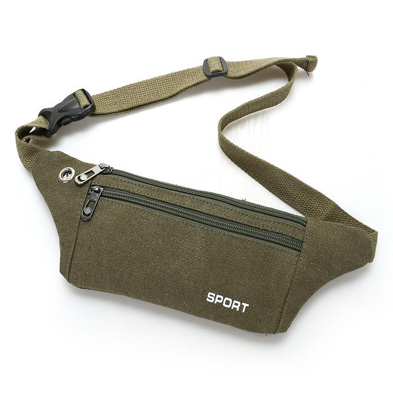 Men's Canvas Mobile Sport Climbing Running Pouch Construction Men's Chest Bags