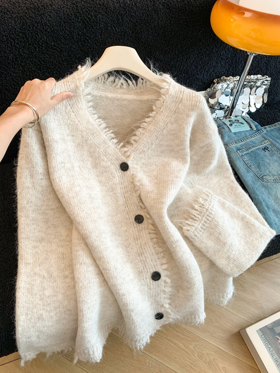 Women's Tassel Wool Loose Casual Idle Style Cardigans