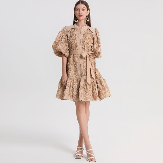 Women's Style Niche Dress French Temperament Three-dimensional Dresses