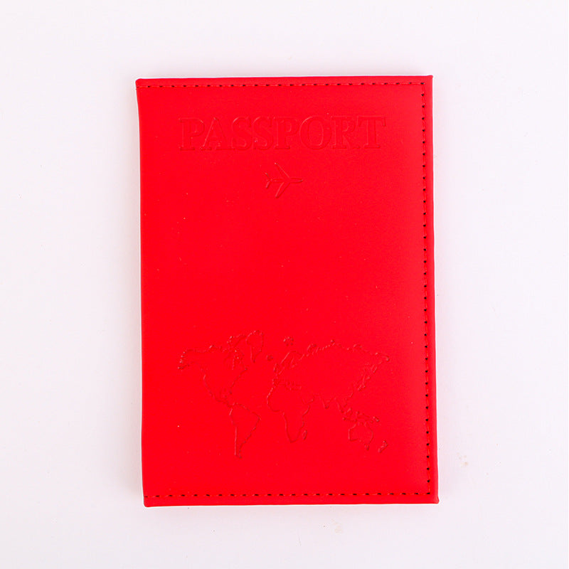 Plain Document Embossed Map Style Passport Id Package