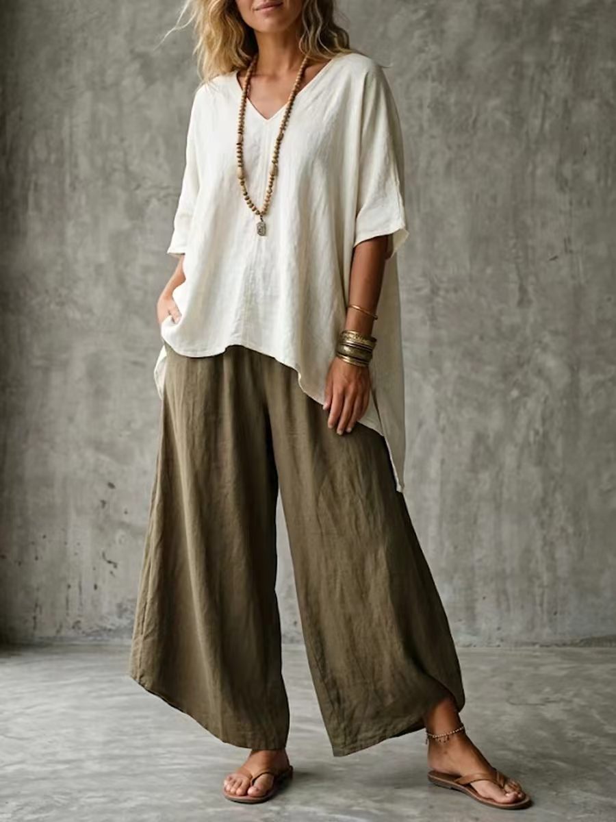 Women's Summer Artistic Casual Loose Holiday Women's T-shirt