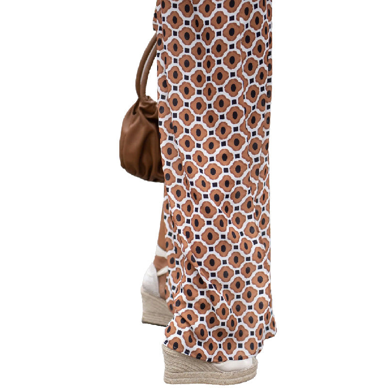 Temperament Polyester Large Swing Split Pullover Long Sleeve Slit Dress