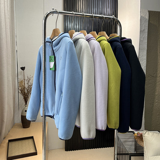 Women's Fleece Warm Berber Thick Loose Sports Sweaters