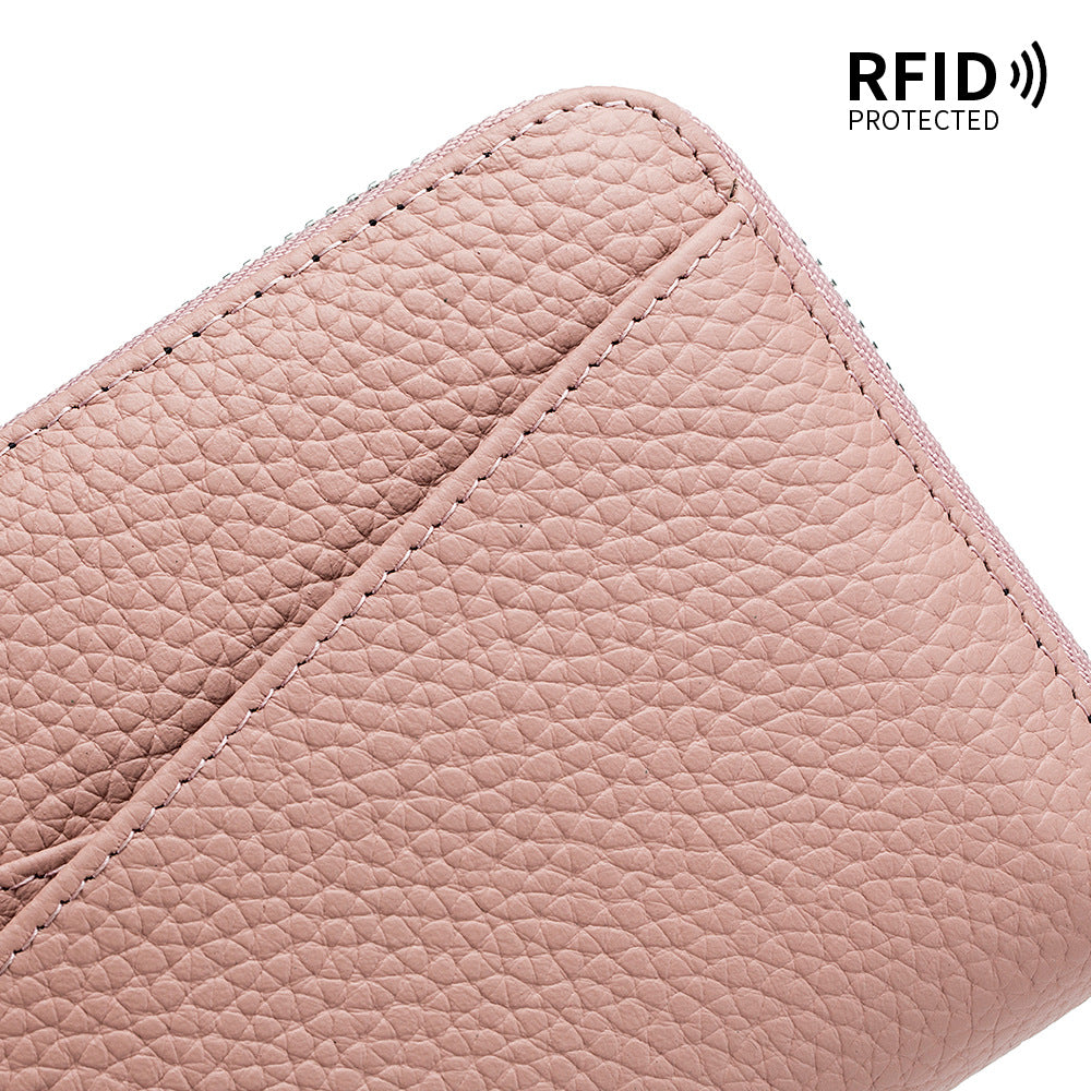 Women's Genuine Leather Long Large Capacity First Layer Cowhide Ladies Wallets