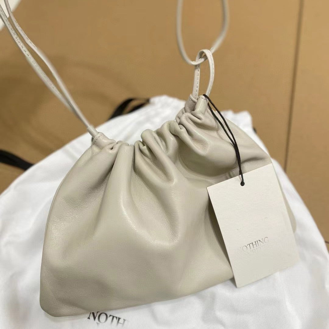 Graceful Niche Underarm Sheepskin Cloud Drawstring Crossbody Bags