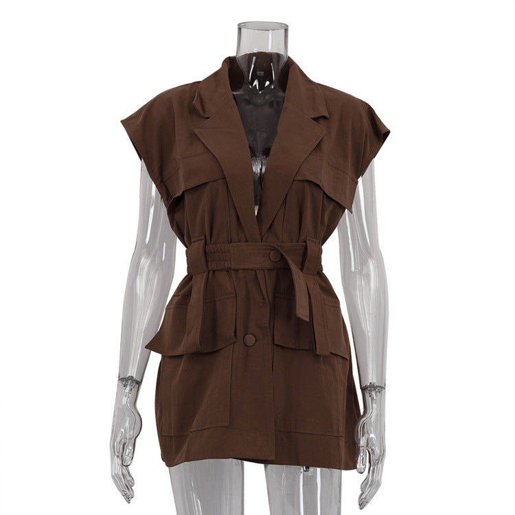 Women's Summer Sleeveless Shirt Trendy Stylish Design Blouses