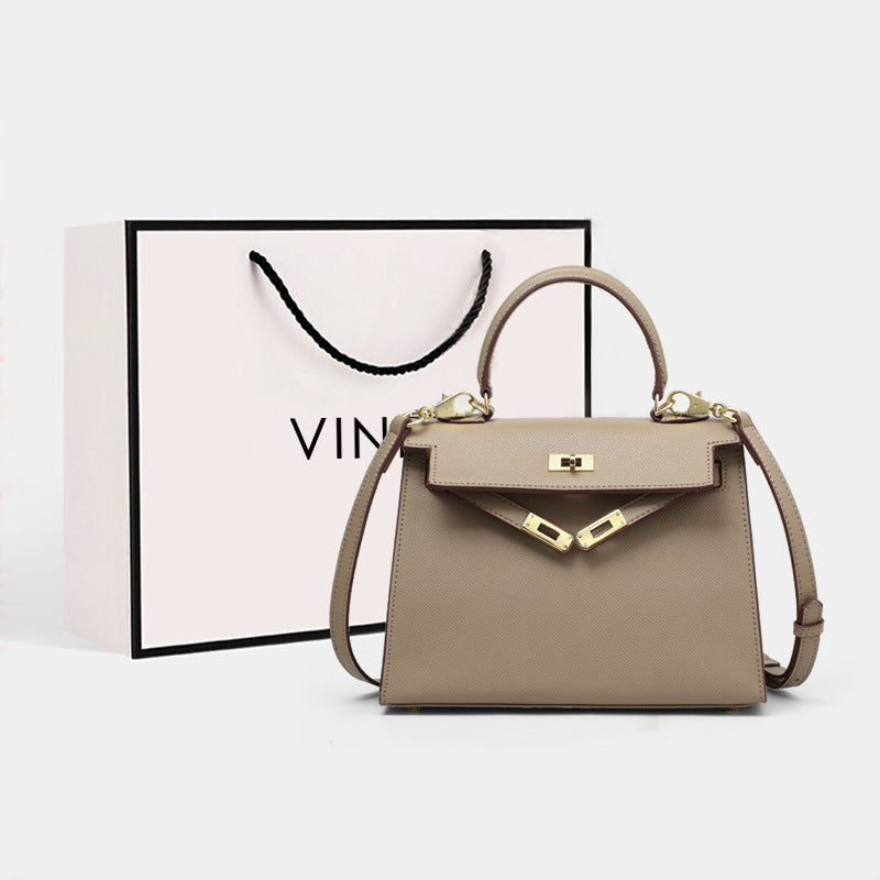 Women's Fashion Kelly Fashionable High-grade Portable Genuine Handbags