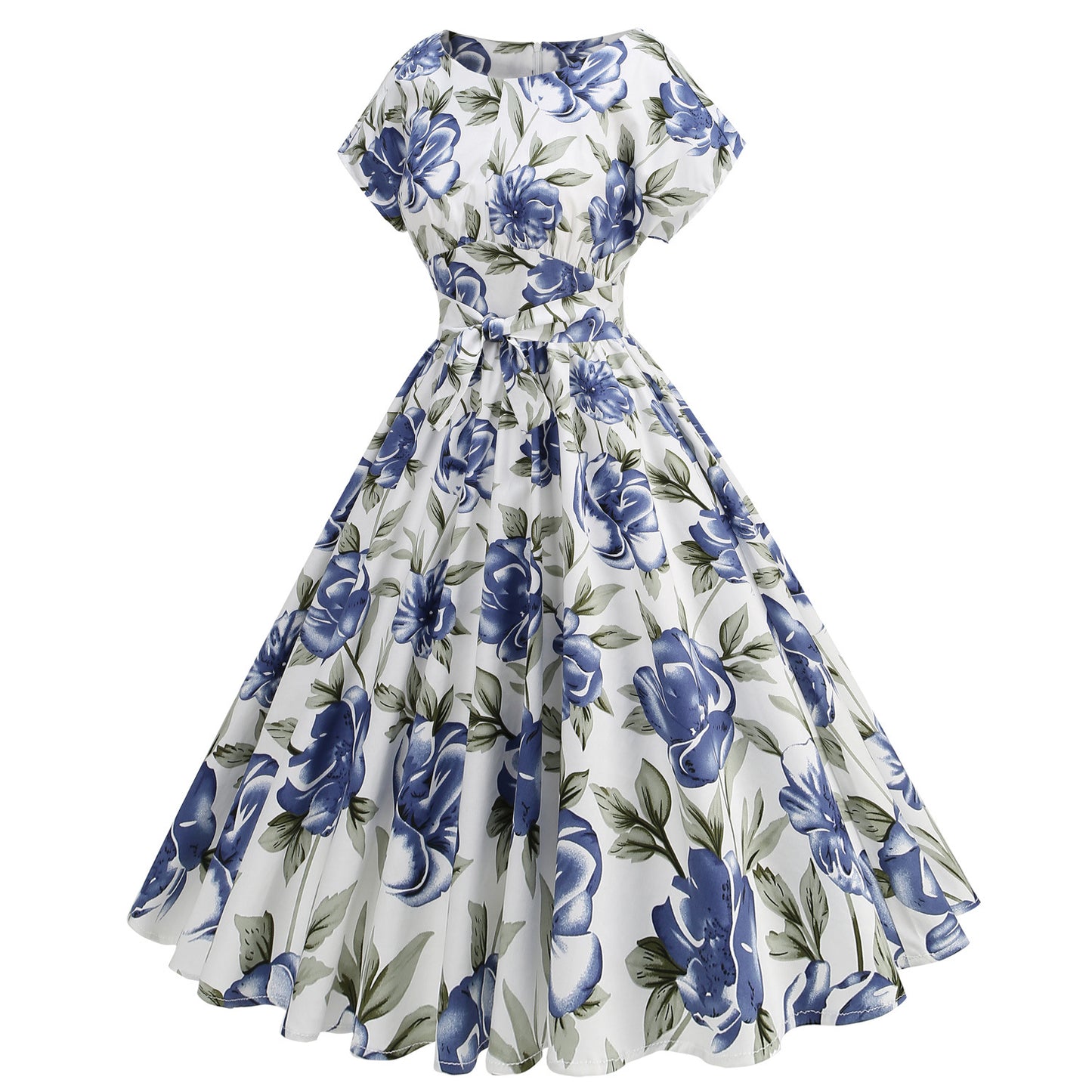 Retro Floral Easy To Elegant Mid-length Dresses