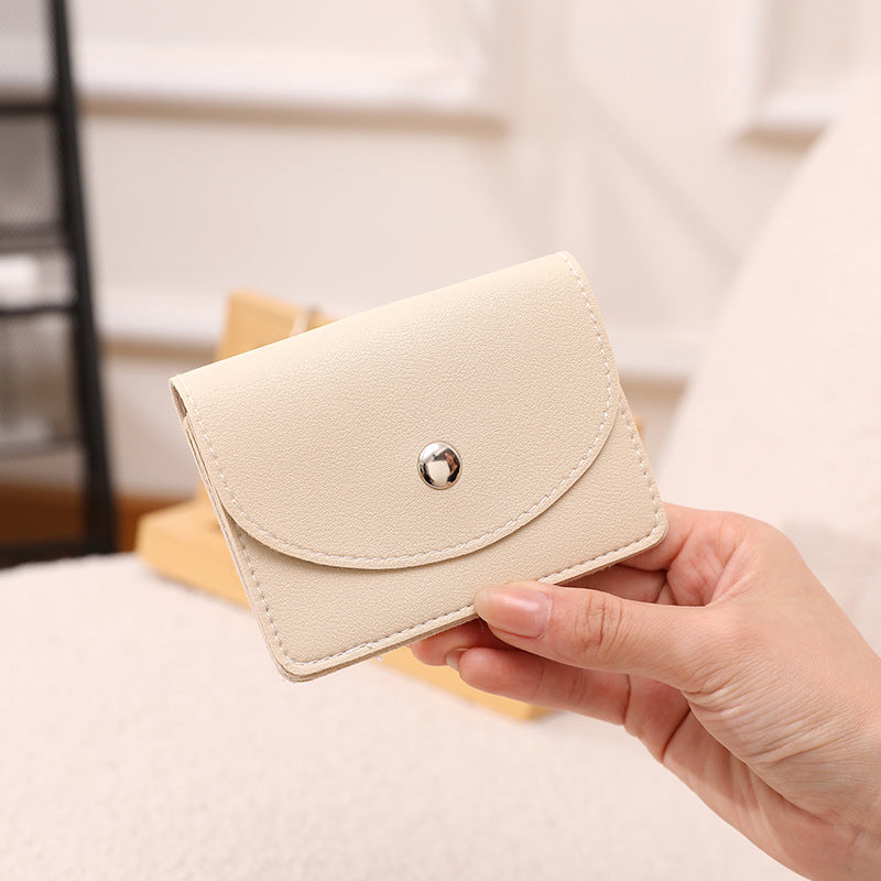 Women's & Men's & Korean Style Solid Color Simple Card Holder