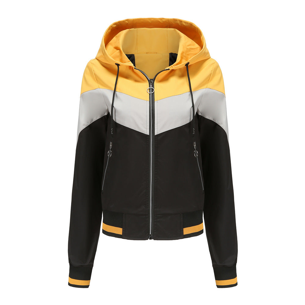 Women's Thin Trench Hooded Outdoor Raincoat Color Coats
